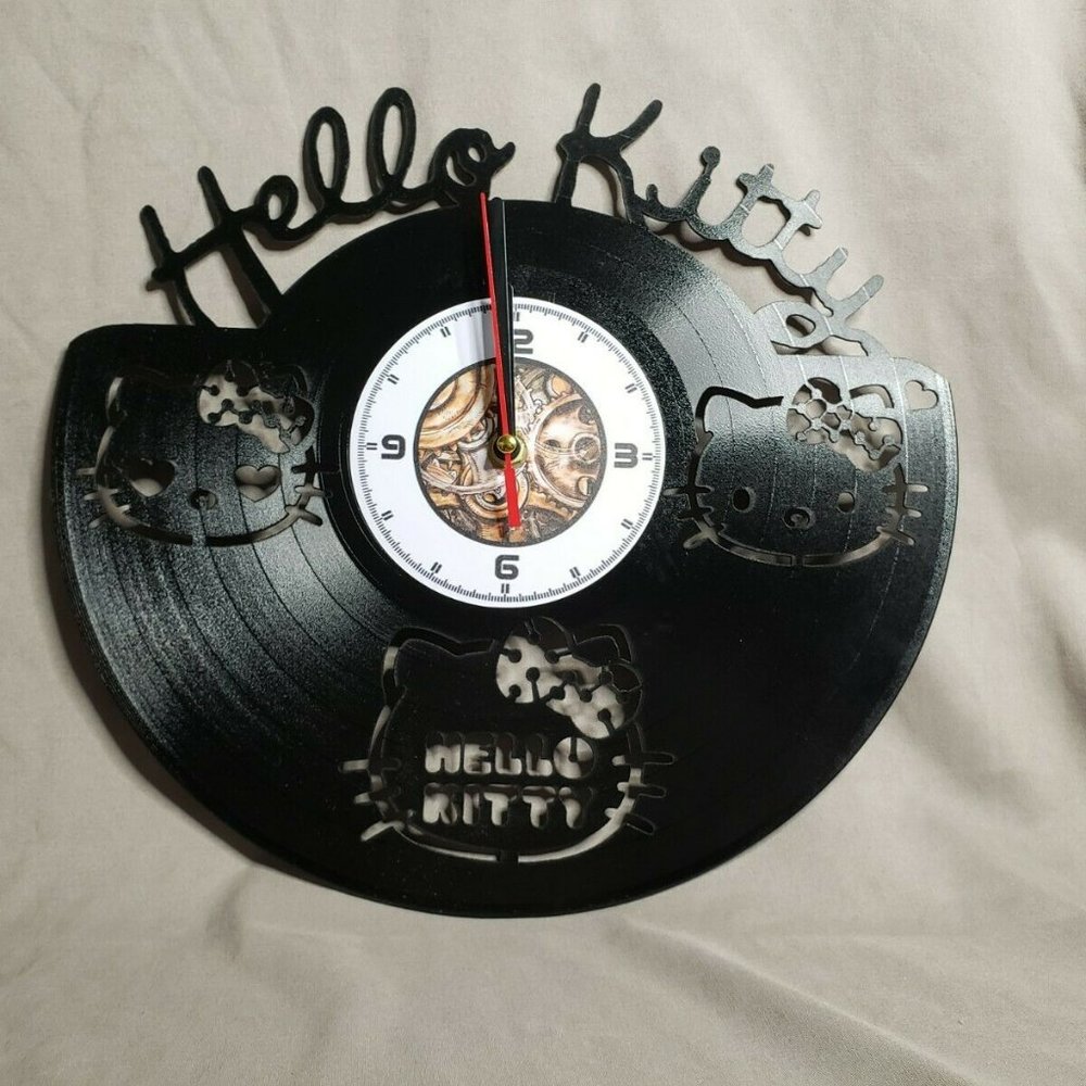 Hello Kitty Vinyl Record Wall Clock